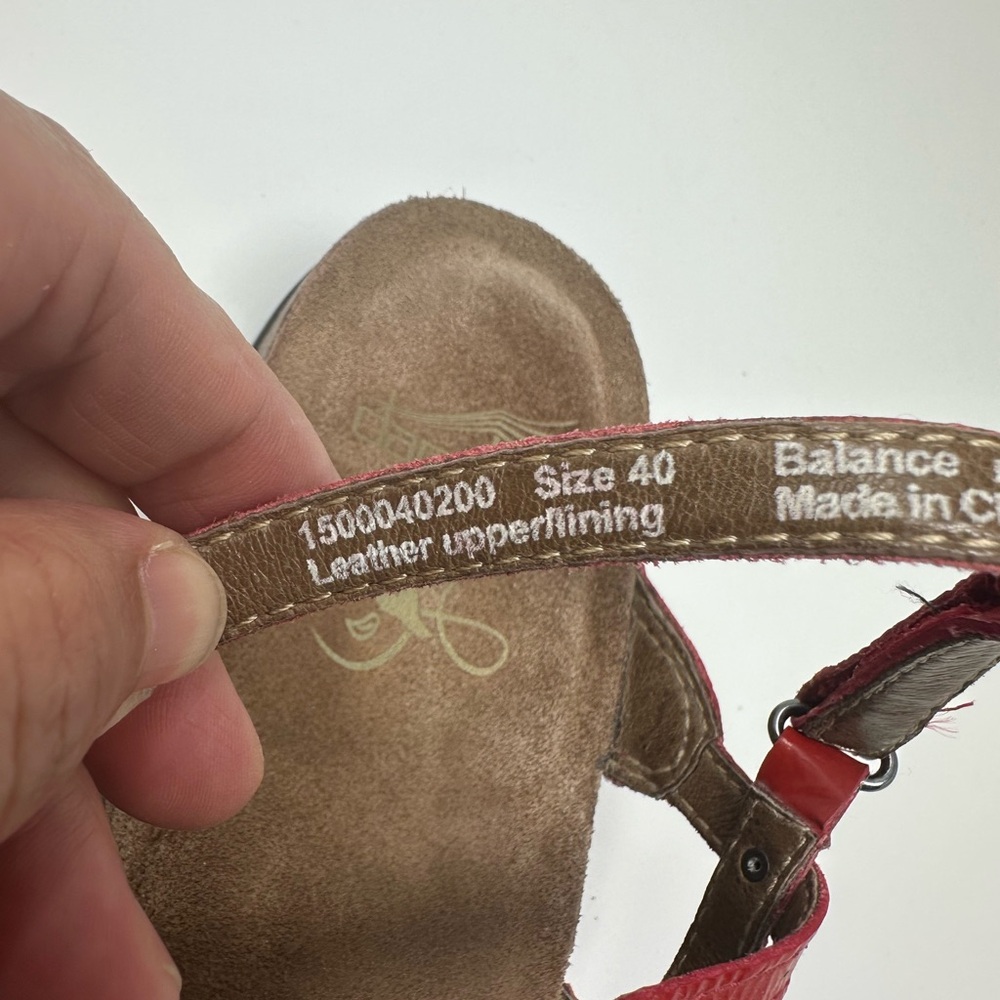 Dansko Jolie Red Strappy Leather Comfort Sandals Women's 40 - Picture 13 of 15